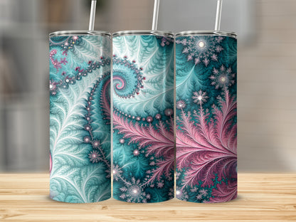 Elegant Intricate Swirl Design Tumbler For Stylish Hydration