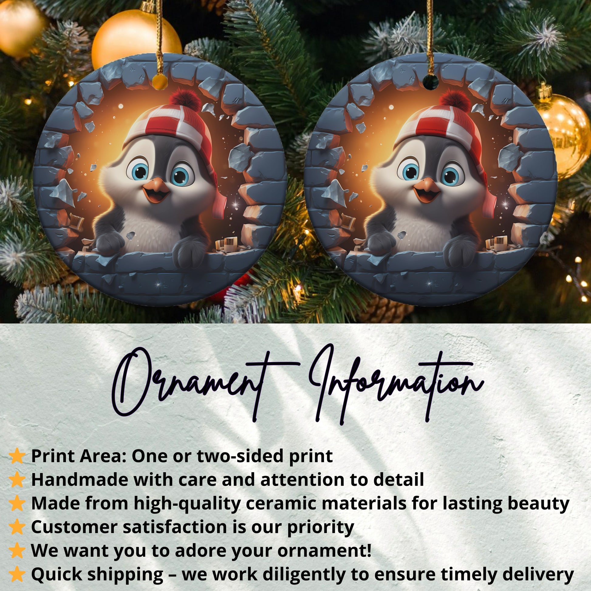 Cute Penguin Christmas Tree Decor Ornament product type