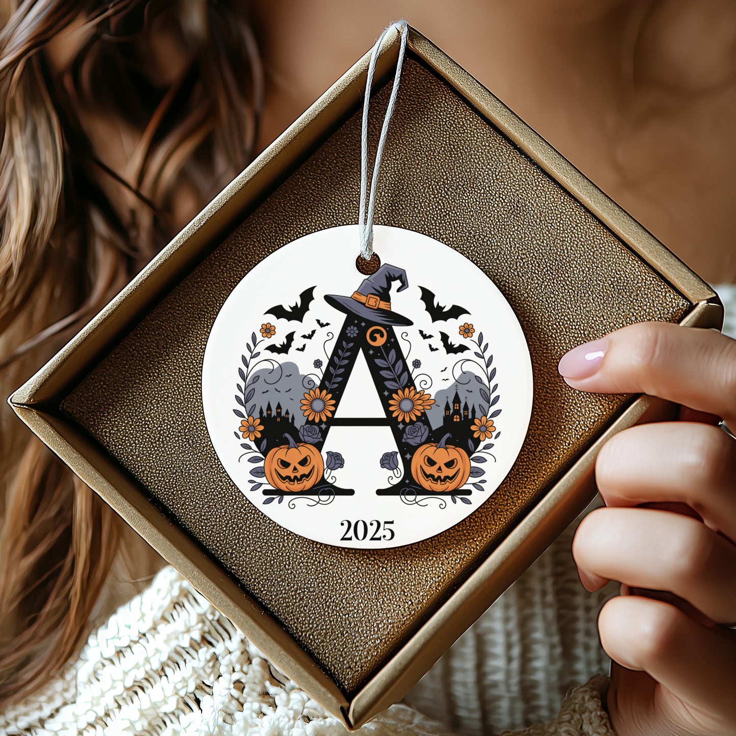 Personalized Halloween Themed 2025 Ornament product type