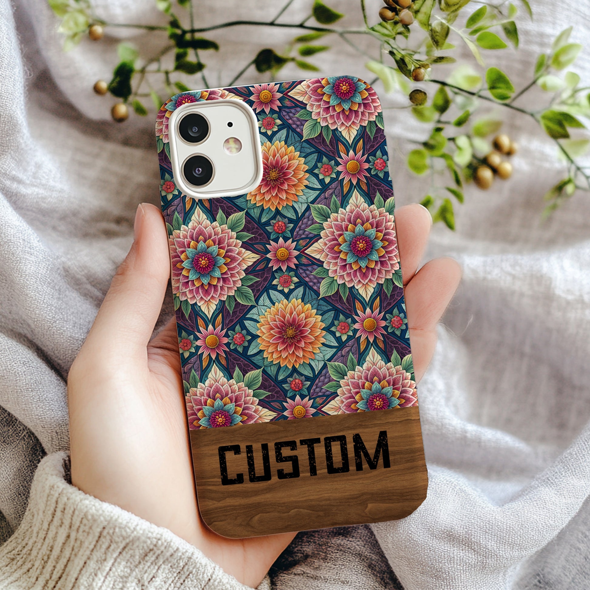 Custom Floral Pattern Design Phone Case for Devices