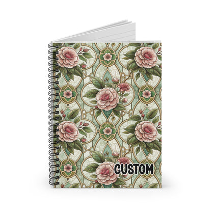 Floral Pattern Custom Spiral Bound Notebook