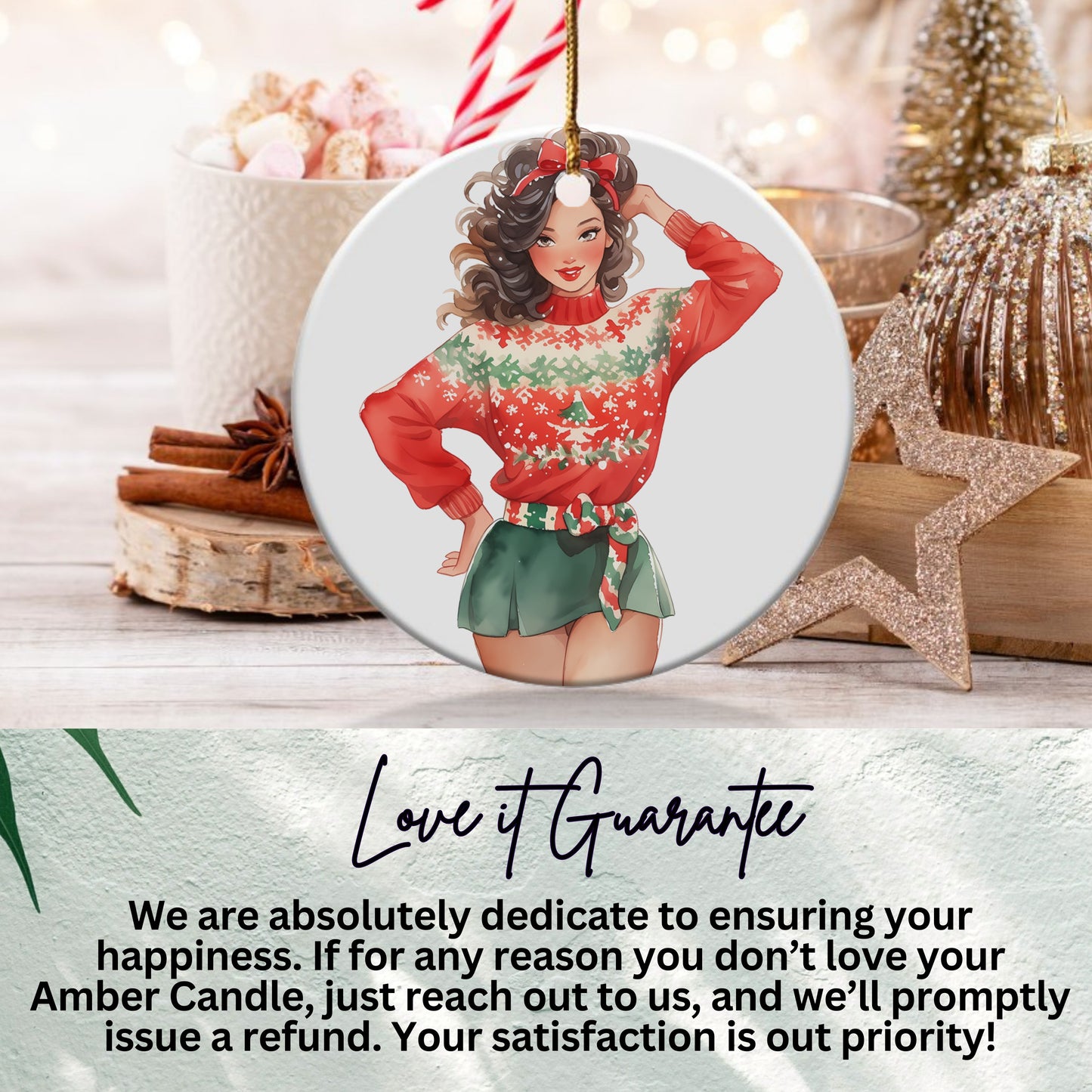 Festive Christmas Ornament with Holiday Spirit product type