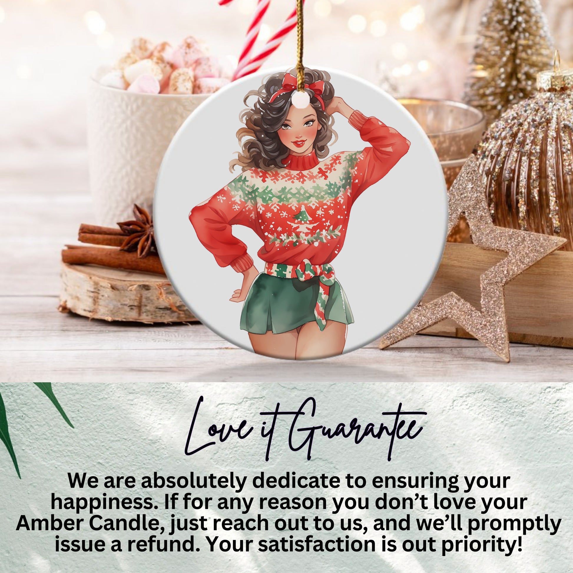 Festive Christmas Ornament with Holiday Spirit product type