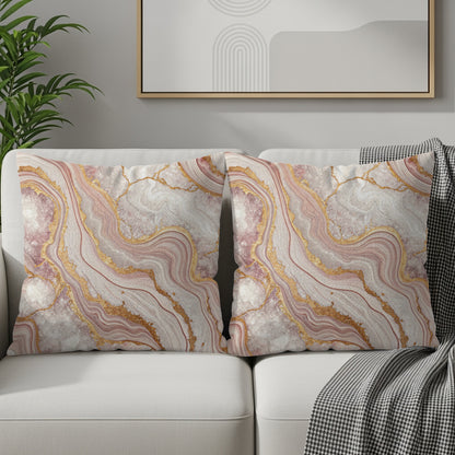 Stunning Marble Effect Throw Pillow Design for Home Decor