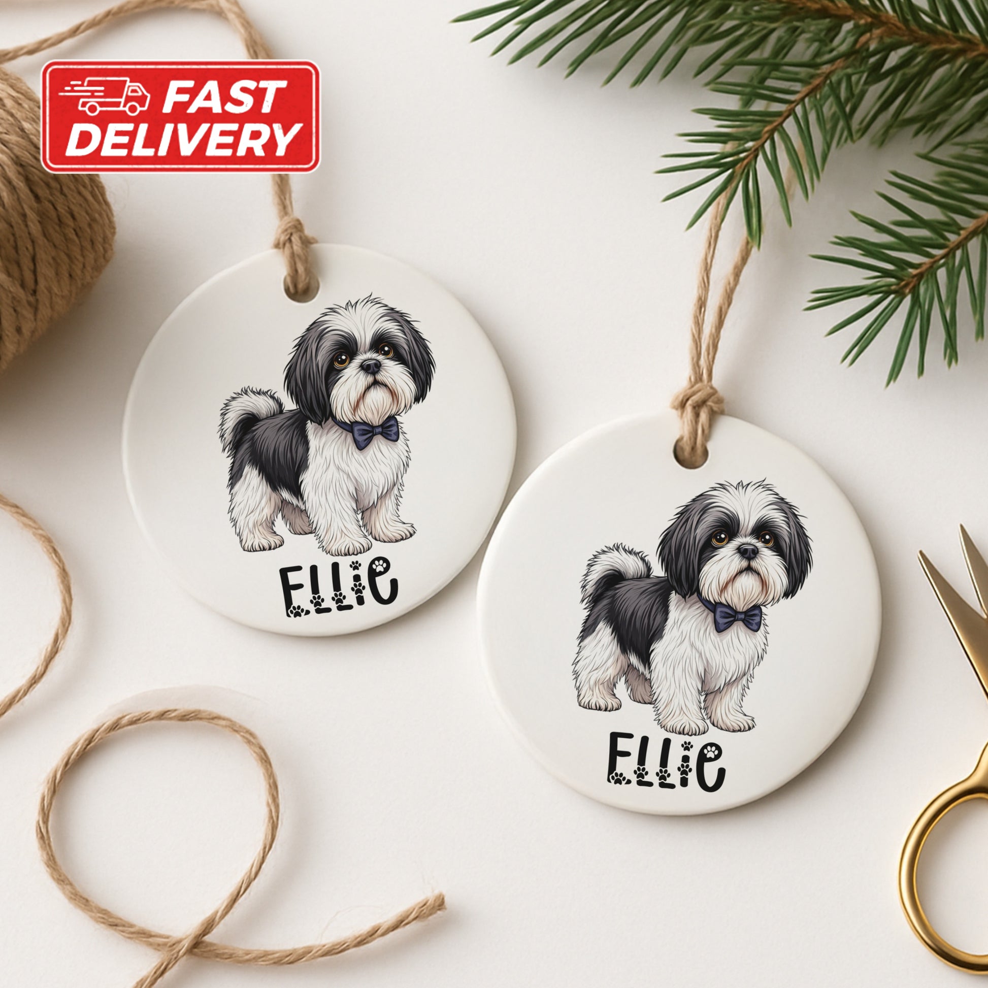 Cute Personalized Pet Christmas Ornament product