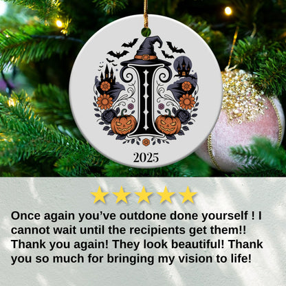 Elegant Witch Hat Initial Ornament 2025 product type