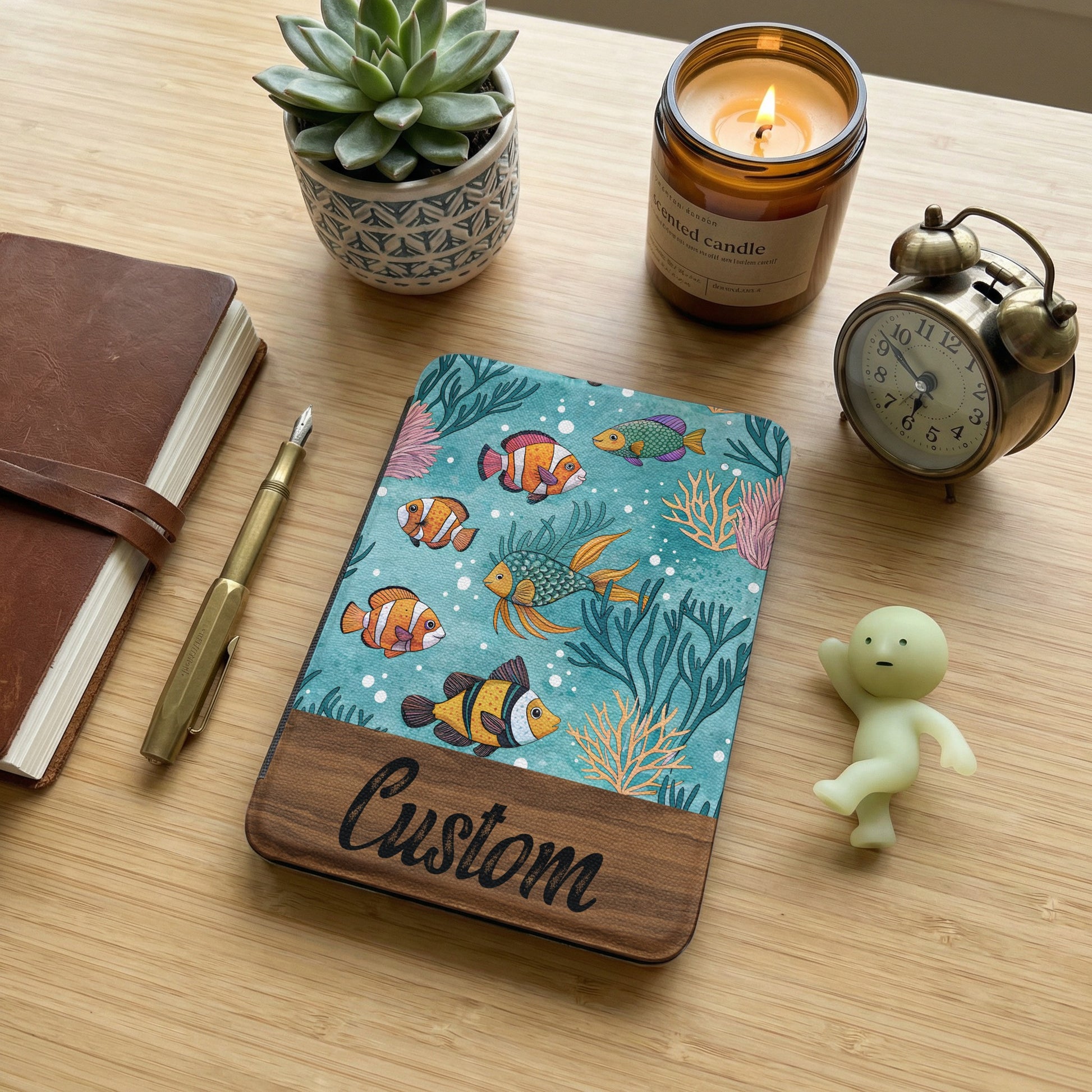 Custom Fish Patterned Hardcover Notebook