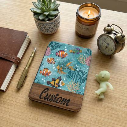 Custom Fish Patterned Hardcover Notebook