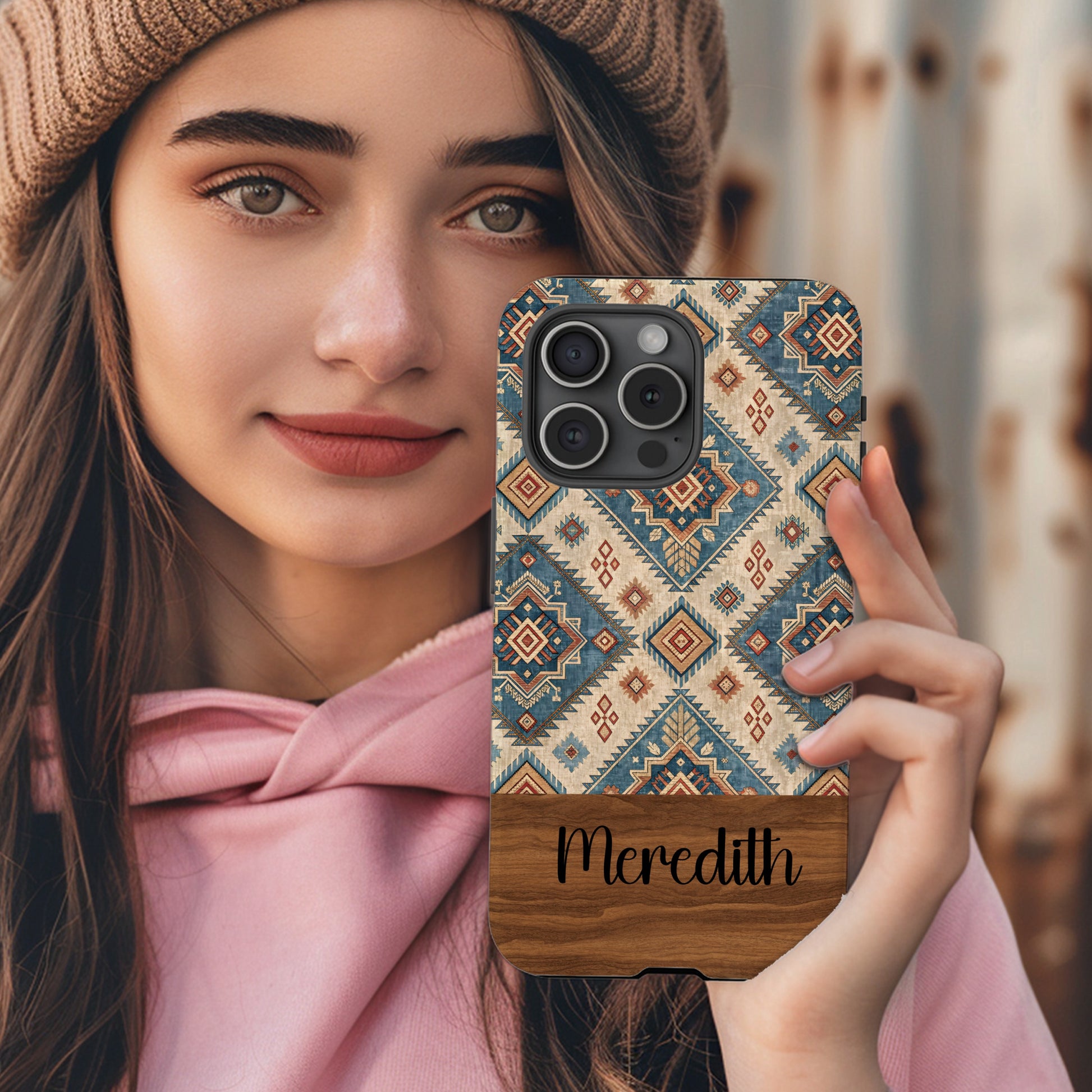 Personalized Geometric Pattern Phone Case Meredith