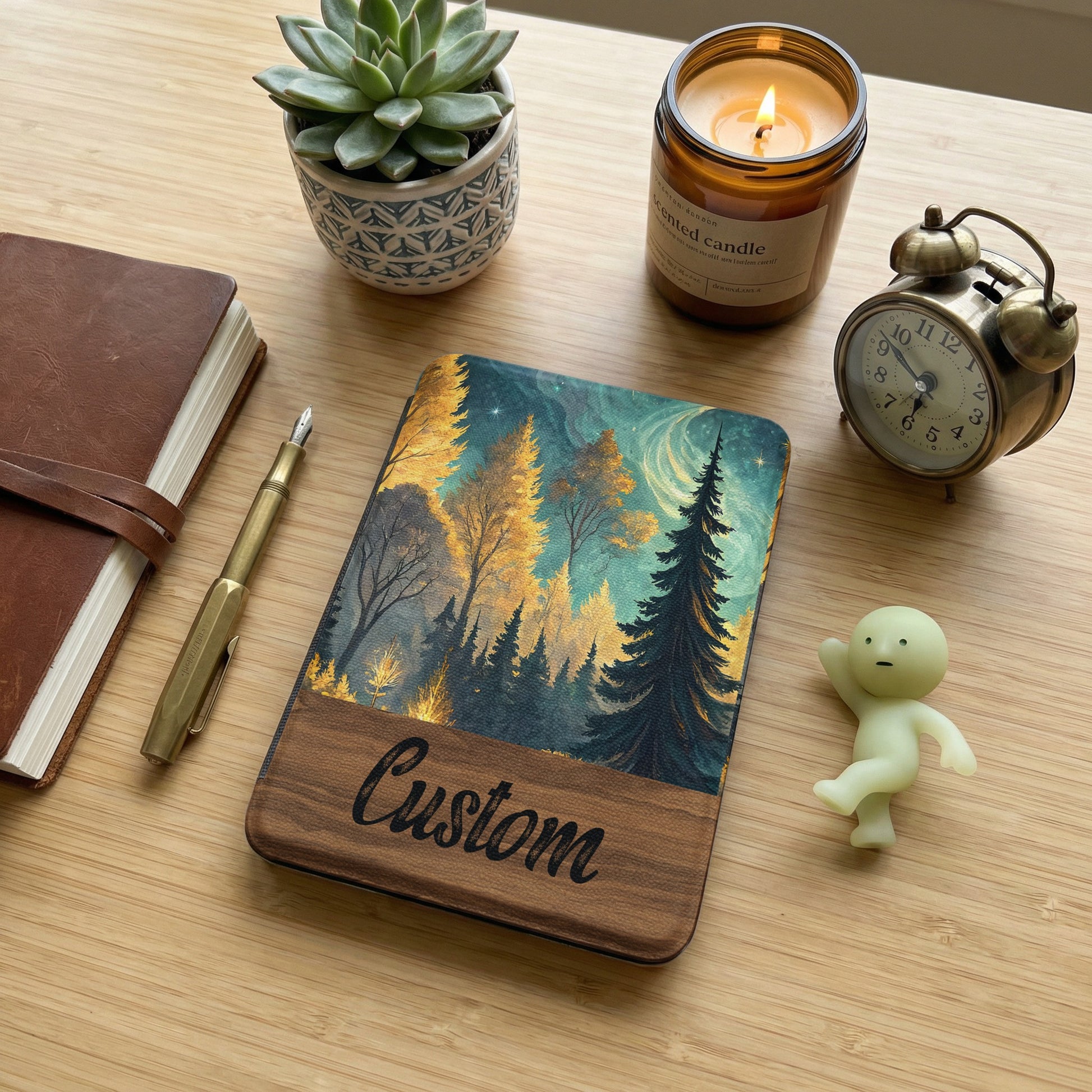 Custom Forest Design Notebook With Pen Bundle