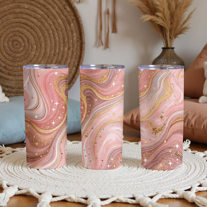 Colorful Swirl and Star Design Tall Tumbler Set