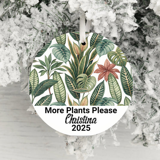 More Plants Please Personalized Round Product
