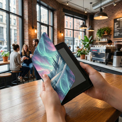 Northern Lights Themed Tablet Cover for E-Readers