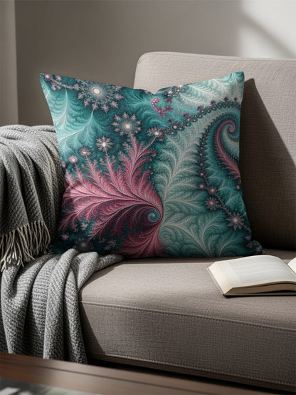 Elegant Floral Swirl Design Decorative Pillow