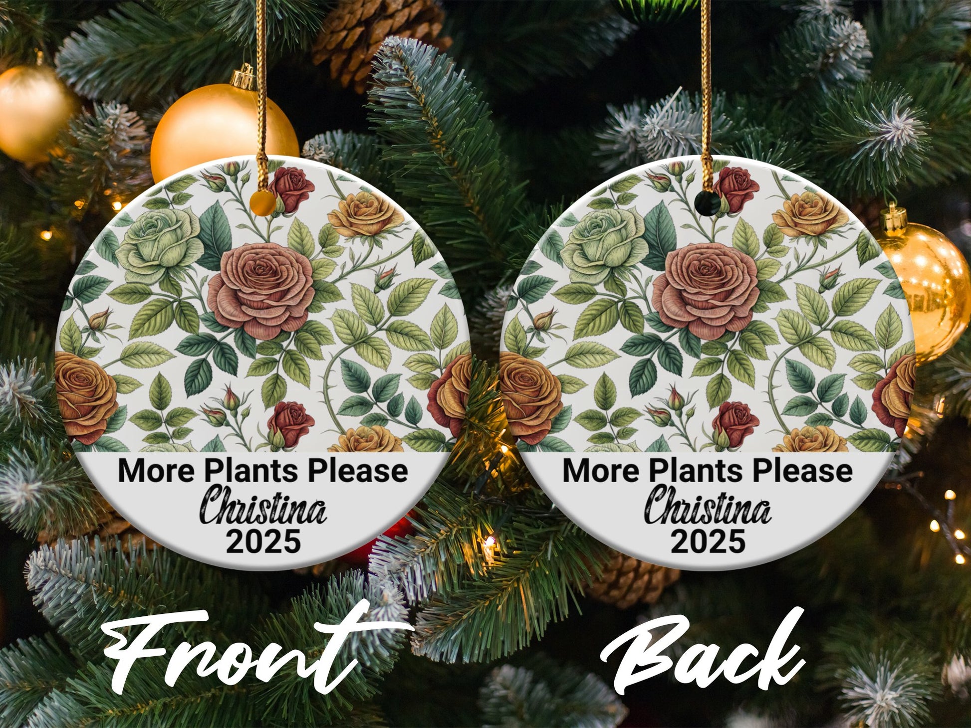 Personalized More Plants Please Ornament product