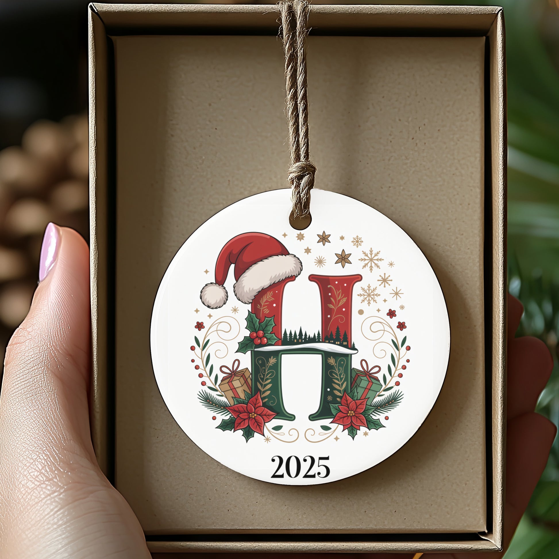Personalized Christmas Ornament 2025 Holiday product type