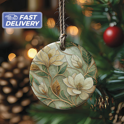 Elegant Floral Christmas Tree Ornament for Festive Decor