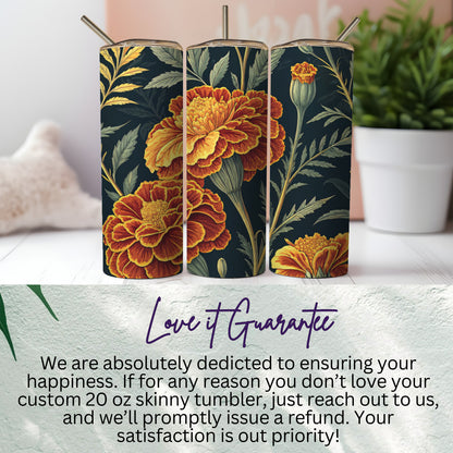 Custom Floral 20 oz Skinny Tumbler Drinkware Product