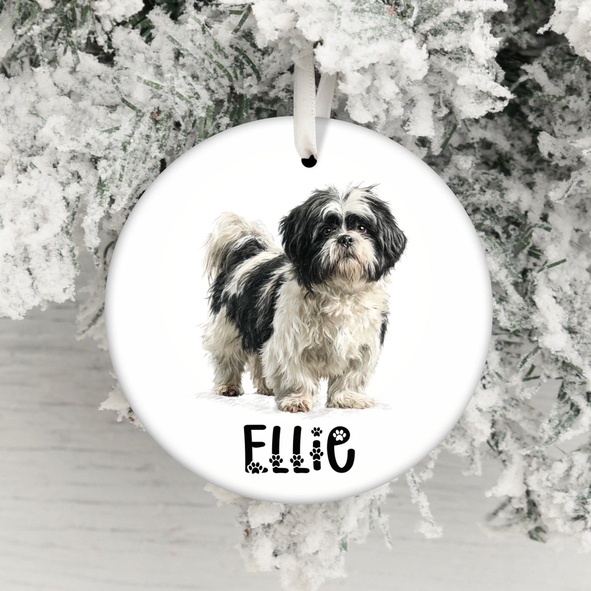 Personalized Ellie Dog Breed Christmas Ornament product