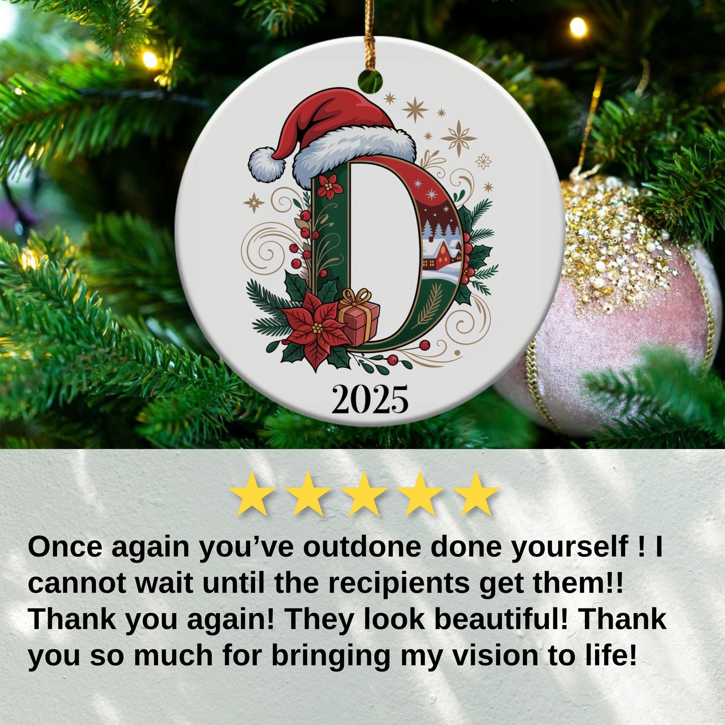 Personalized Christmas Ornament 2025 Festive Product