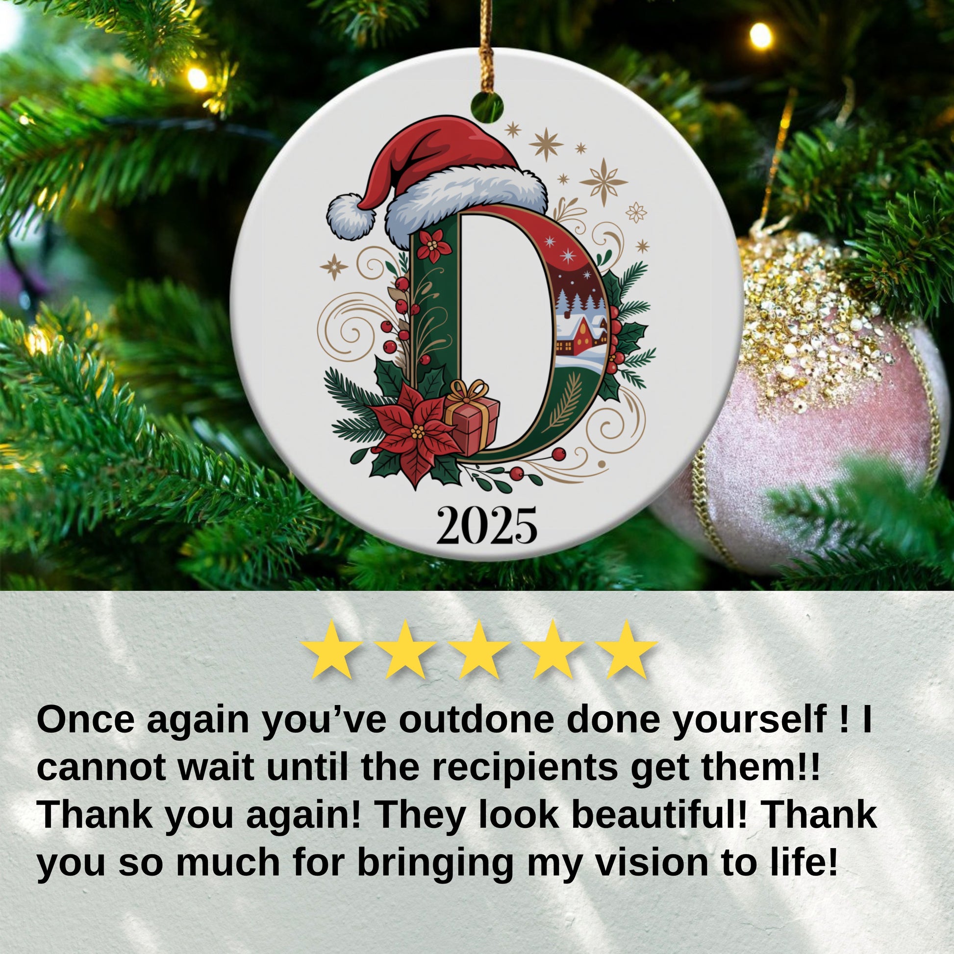 Personalized Christmas Ornament 2025 Festive Product