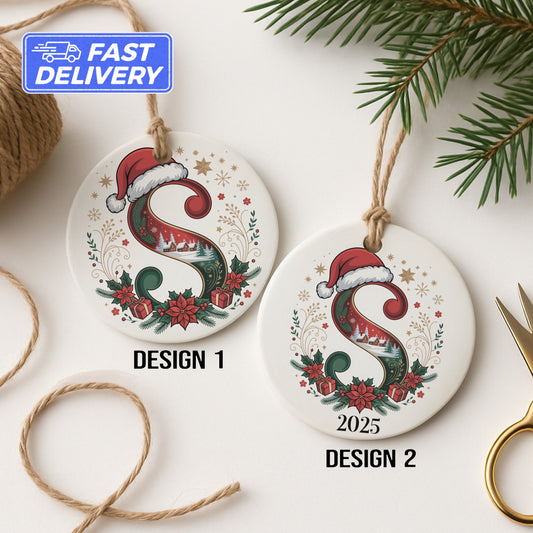 Personalized Christmas Initial Ornament product
