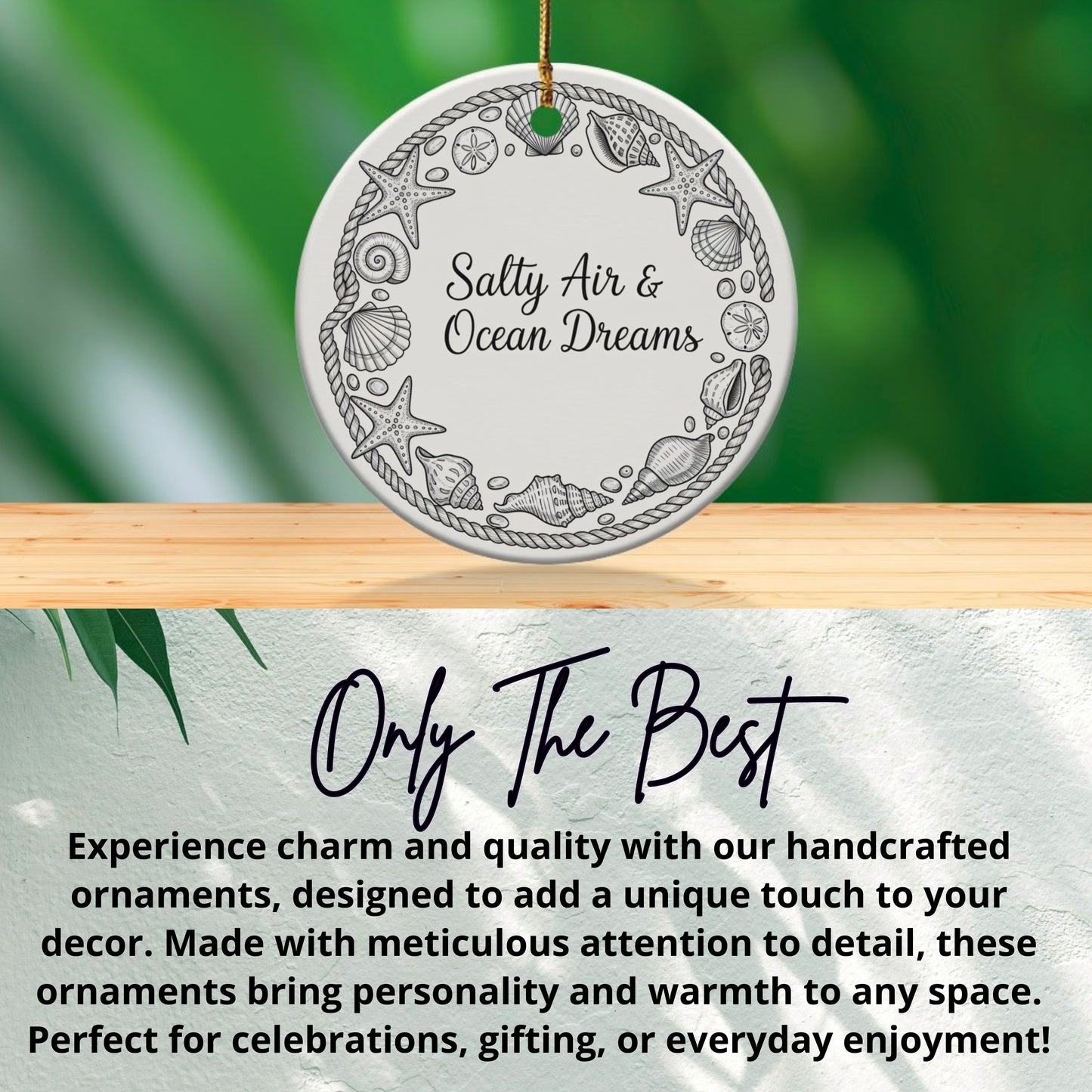 Salty Air Ocean Dreams Handcrafted Ornament product