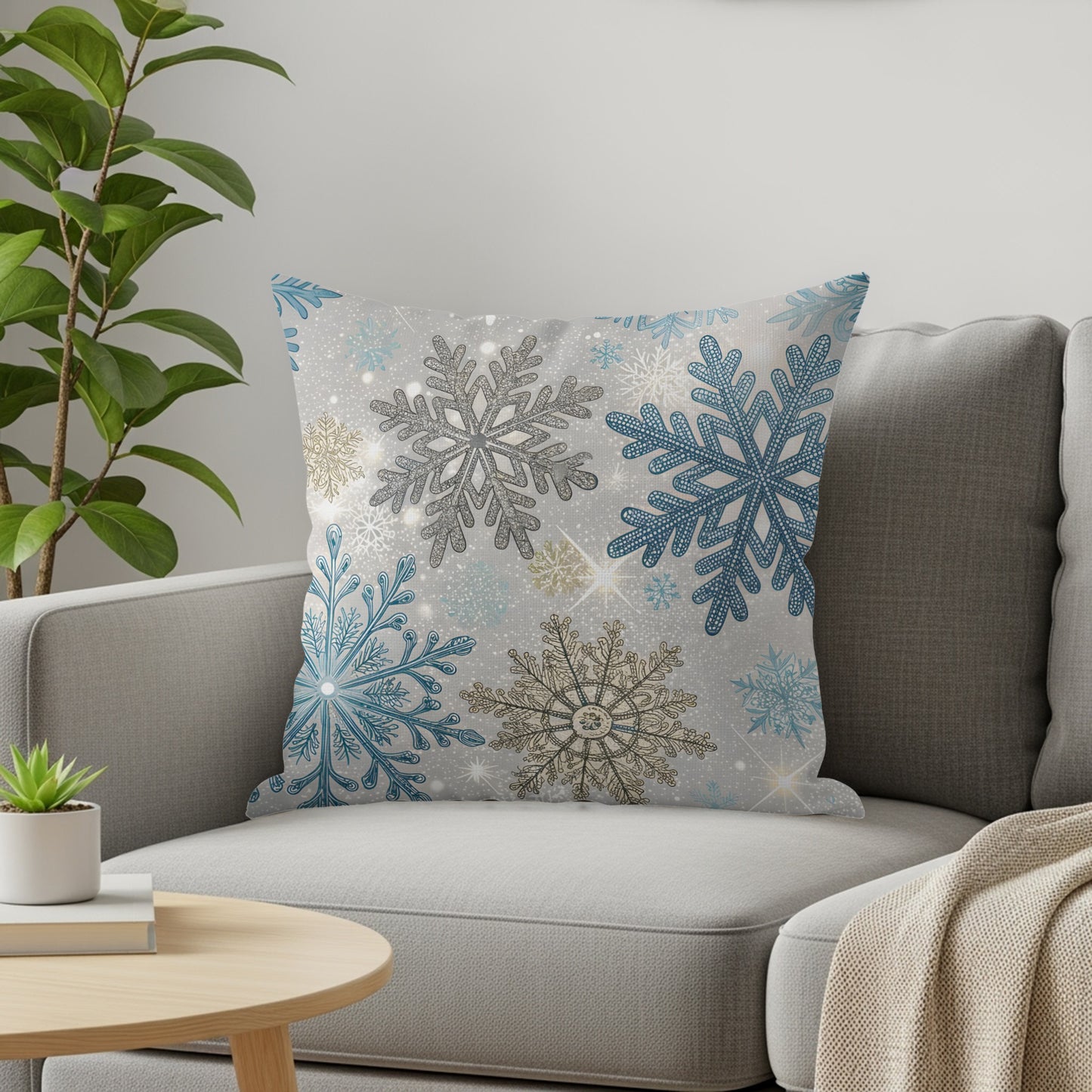 Winter Snowflakes Decorative Throw Pillow product