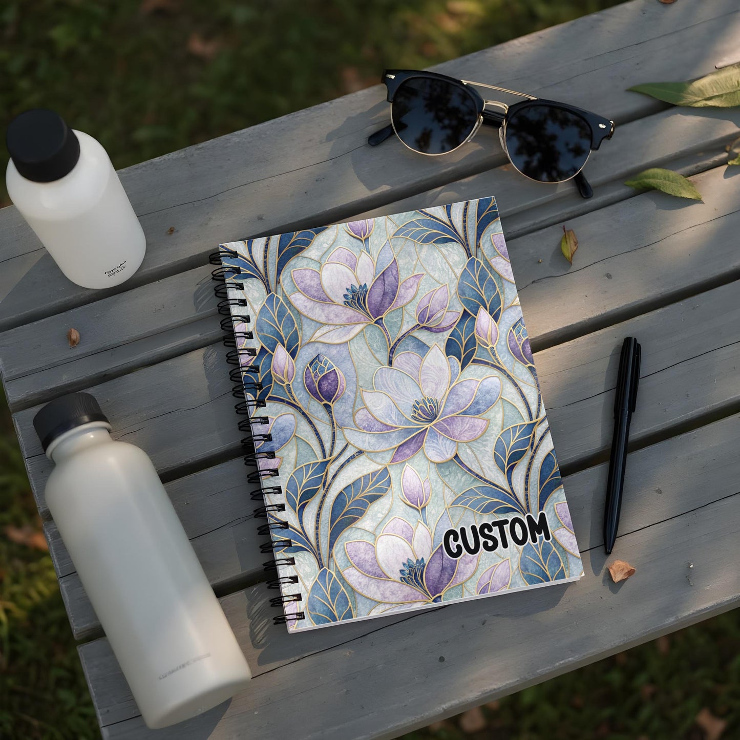 Custom Floral Pattern Design Notebook for Creative Use
