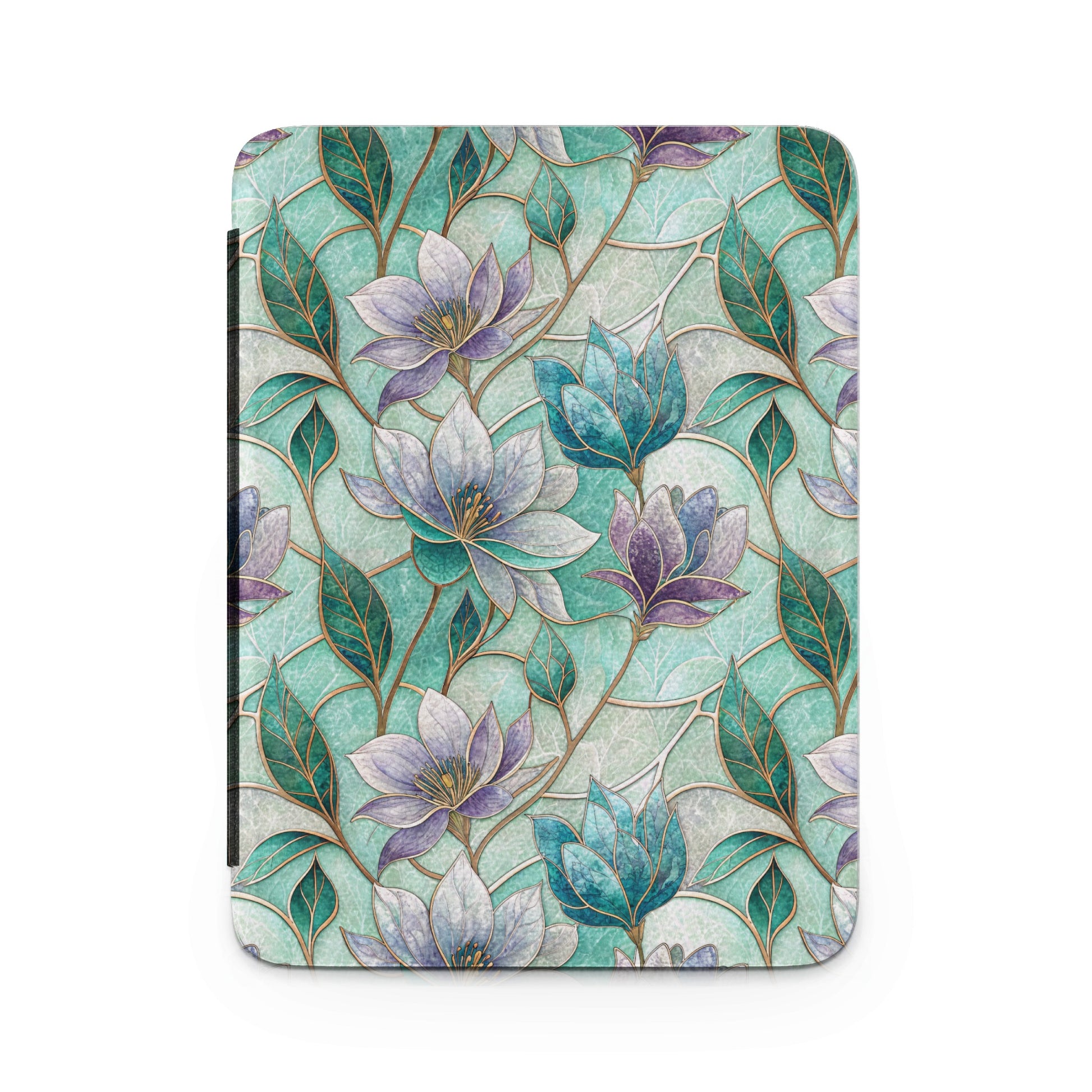 Elegant Floral Design Teal and Purple Pattern Product