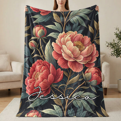 Custom Name Beautiful Flowers With Dark Background - Walk Greener
