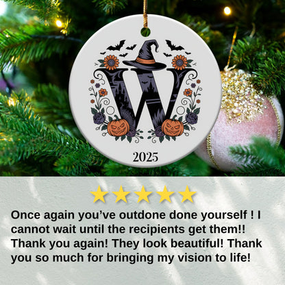 Personalized Halloween Monogram 2025 Ornament product