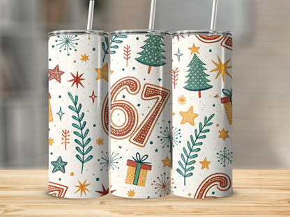 Festive Christmas Design Insulated Drinkware Tumblers
