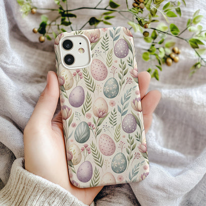 Easter Themed Floral and Egg Design Phone Case