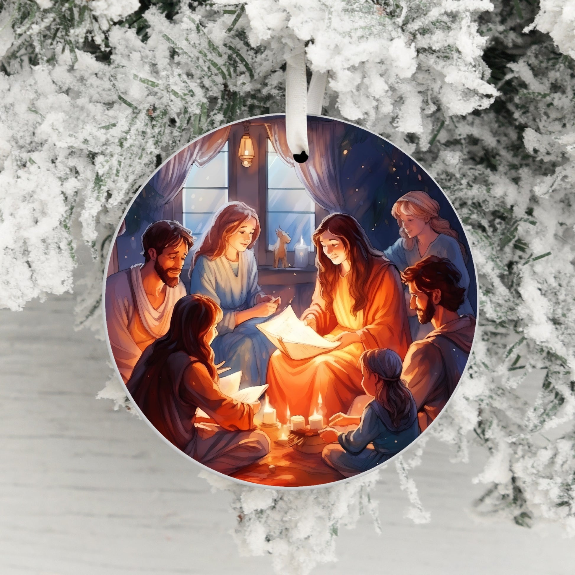 Illuminated Family Gathering Christmas Ornament product