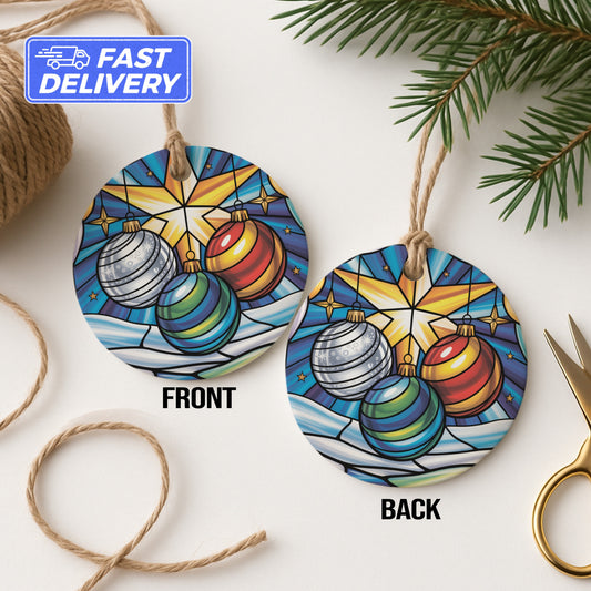 Colorful Christmas Bauble Round Hanging Ornament product