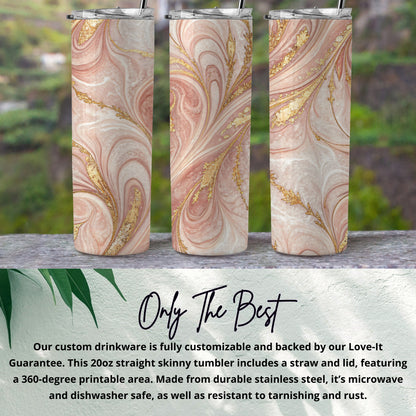 Customizable Marble Design 20oz Skinny Tumbler