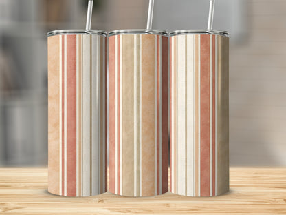 Vintage Inspired Stripe Pattern Insulated Tumbler Product