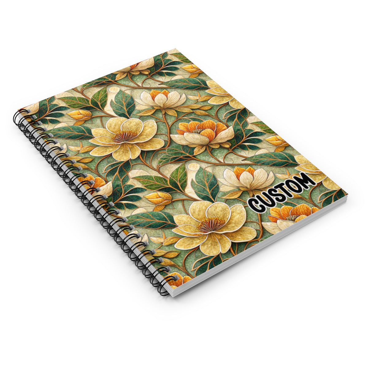 Custom Floral Spiral Bound Notebook with Vibrant Design