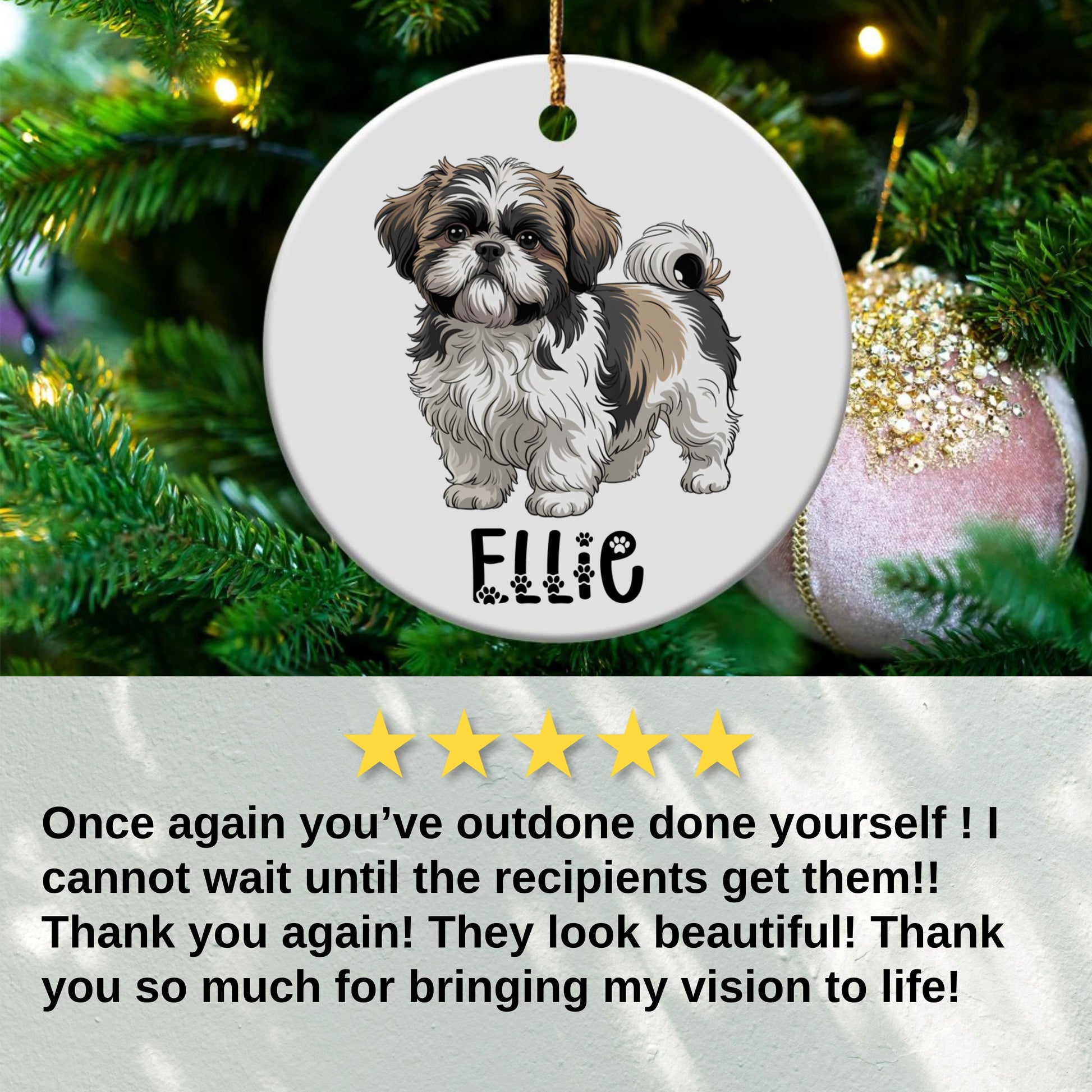 Personalized Dog Ornament Custom Pet Decoration product