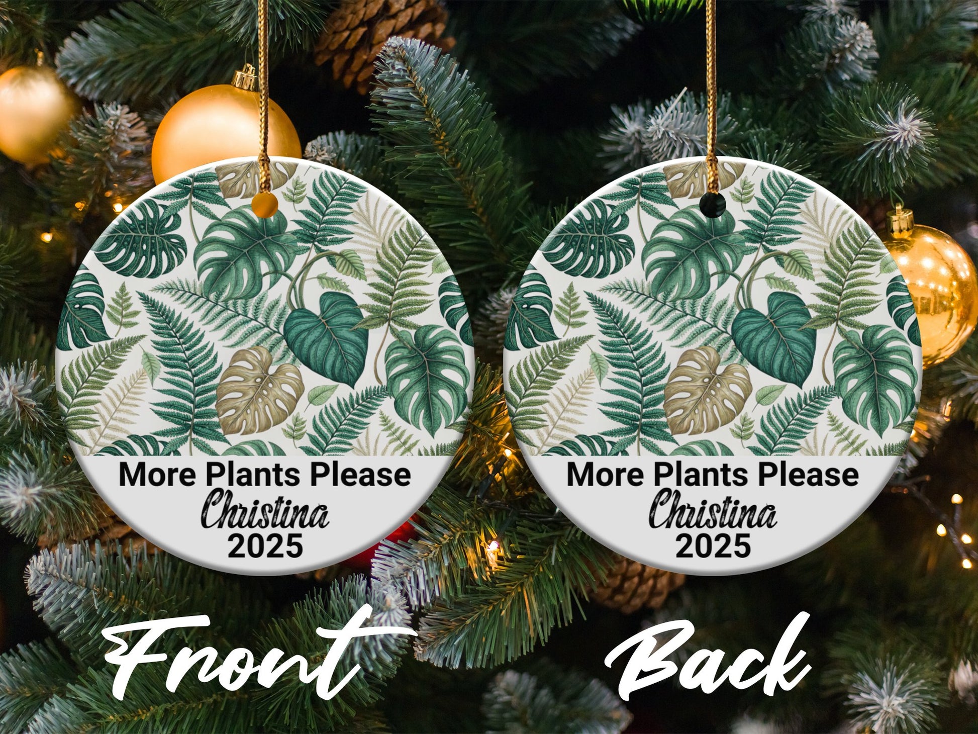 More Plants Please Personalized 2025 Ornament product type