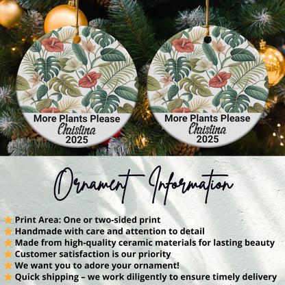More Plants Please Custom Christmas Ornament product