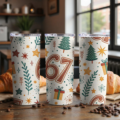 Festive Christmas Design Insulated Travel Tumbler