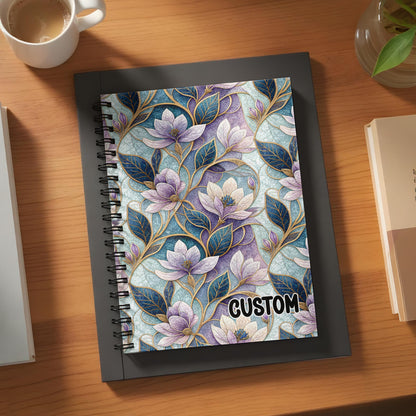 Custom Floral Pattern Spiral Bound Notebook