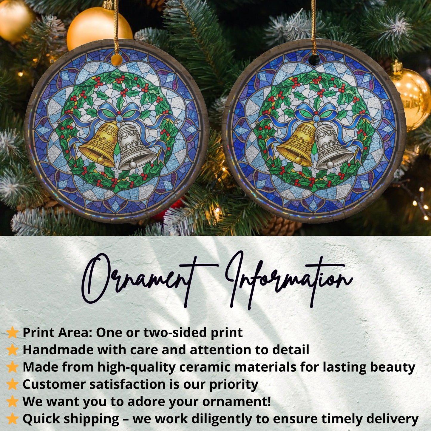 Beautifully Crafted Holiday Bells Ornament product