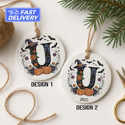 Personalized Initial Halloween Ornament product