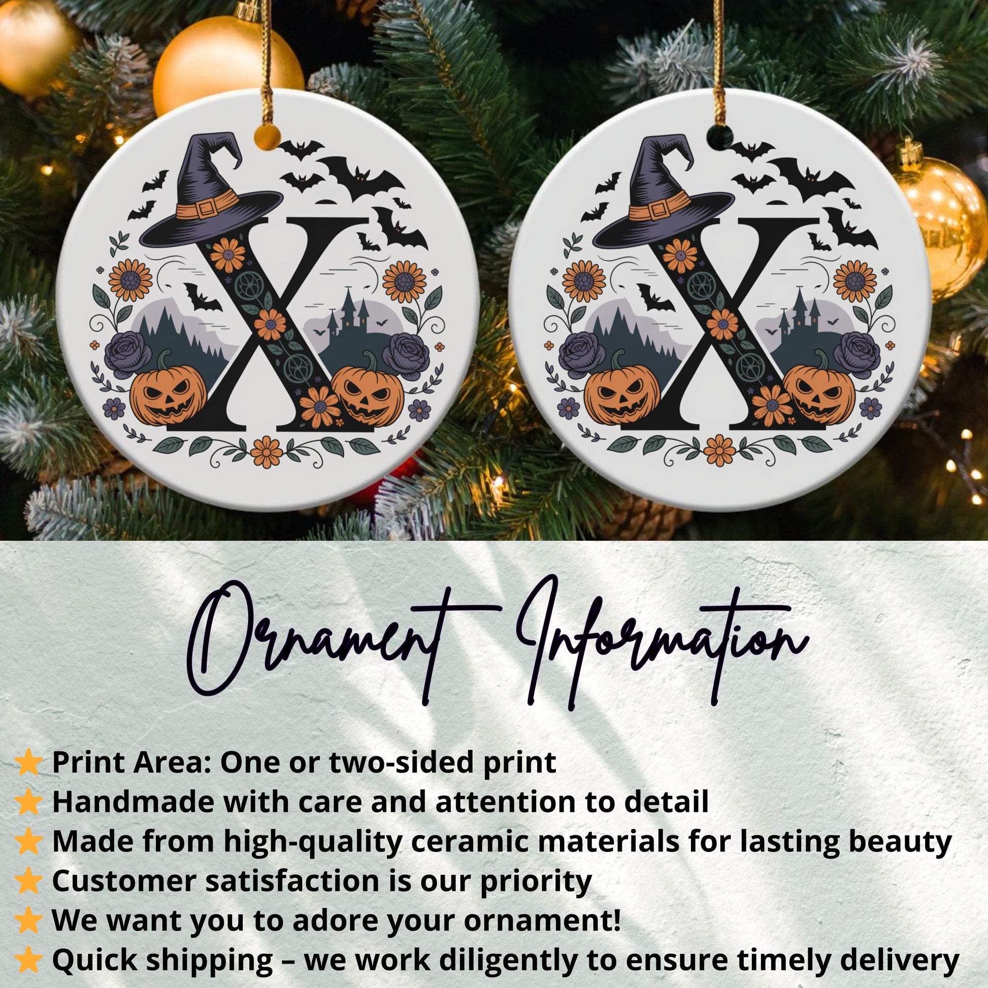 Halloween Themed Personalized Ornament product type