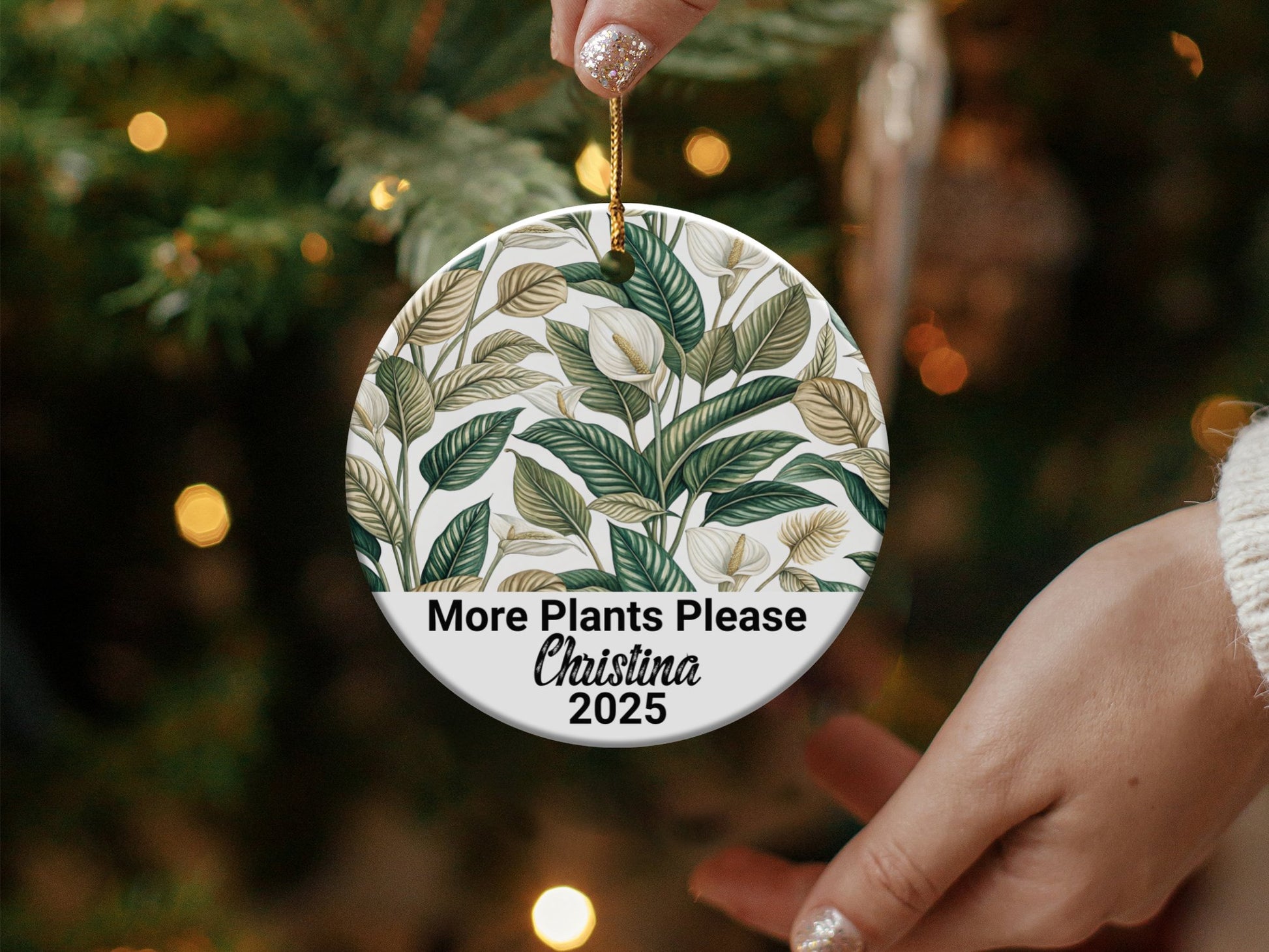More Plants Please Custom Christmas Ornament product