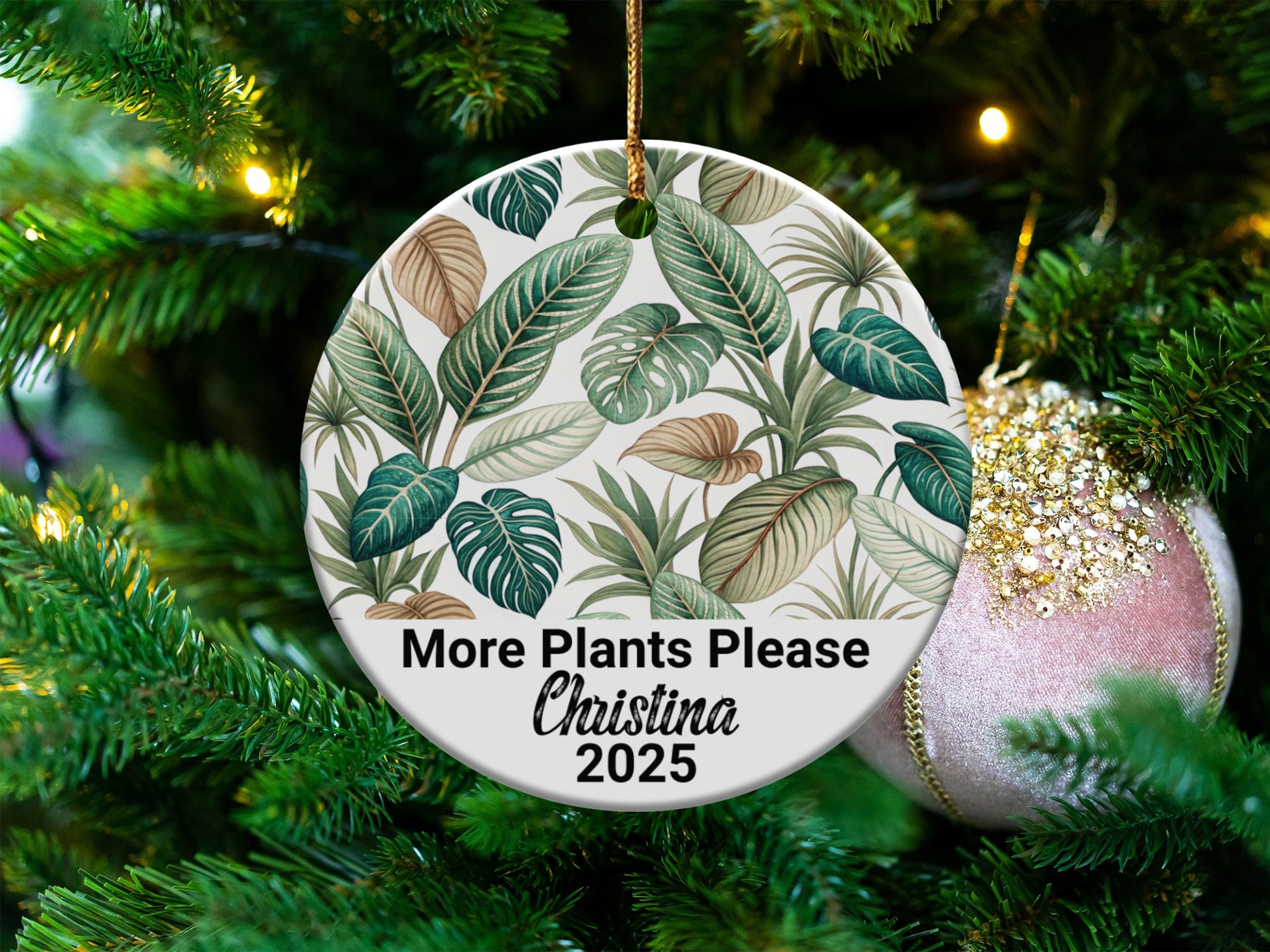 More Plants Please Personalized Ornament product type