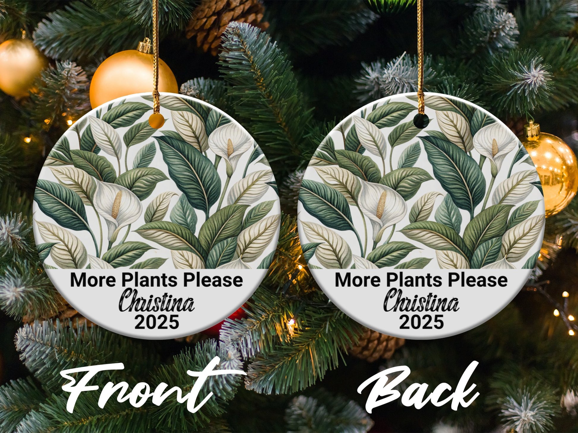 Personalized More Plants Please 2025 Ornament product